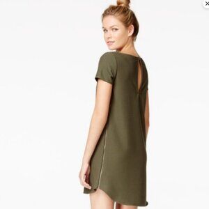 Bar III - Side Zipper Mini Sheath dress, Green size Small